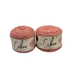 2 Skeins Lion Brand Yarn 835-145L Coboo Yarn, Mauve 3.5oz 232yd